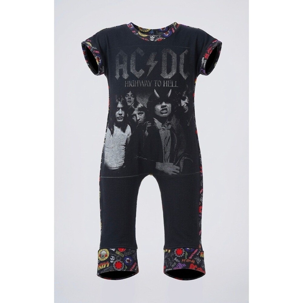 AC/DC Highway To Hell Band Romper Jumpsuit 3T toddler girls boys